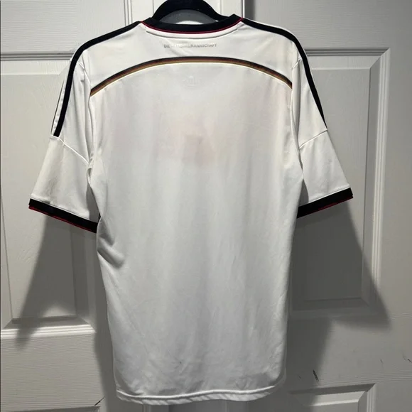 Adidas White Soccer Jersey with Red and Black Stripes - Picture 4 of 5